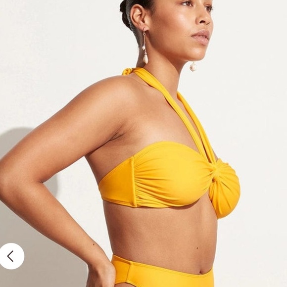 Faithfull The Brand Large US 8 Locales Bikini Top Halter Bandeau Handmade - Picture 4 of 14